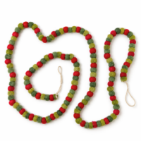 Wool Ball Christmas Garland